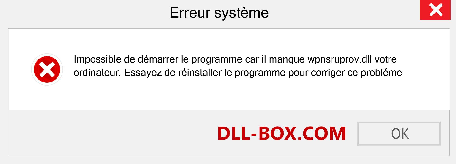 Le fichier wpnsruprov.dll est manquant ?. Télécharger pour Windows 7, 8, 10 - Correction de l'erreur manquante wpnsruprov dll sur Windows, photos, images